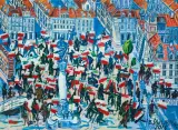 PLAC ZAMKOWY by Edward Dwurnik, 2015, olej, płótno, sold Dec 2015