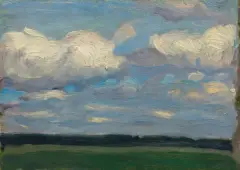 Stanisław Czajkowski, STUDIUM NIEBA, ok. 1904, olej, deska