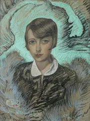 Stanisław Ignacy Witkiewicz, PORTRET STEFANII TUWIMOWEJ, 25 II 1929, pastel, papier