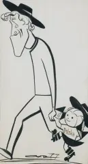 Jacek Gmoch by Edward Ałaszewski, 1977, tusz pióro, pędzel, papier, offered Nov 2015