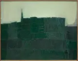 Alfons Mazurkiewicz, PEJZAŻ, 1962, olej, płótno