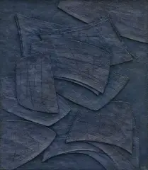 Roman Owidzki, POŁĄCZENIA NR 8, 1967, relief, technika mieszana, płótno