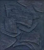 Roman Owidzki, POŁĄCZENIA NR 8, 1967, relief, technika mieszana, płótno