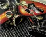 Andrzej Jakub Kapica, Harley Davidson, 1990, akryl, płótno