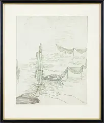 Adam Marczyński, Sieci, tusz (sepia) pióro, papier kremowy