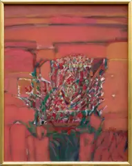 Barbara Szubinska, Kwiaty, 1998, olej, płótno