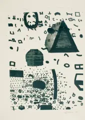 ZNAKI by Jan Tarasin, 1978, serigrafia, papier, sold Oct 2015