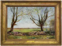 Jan Stanisławski, WIOSENNE DRZEWA, ok. 1890, olej, płótno