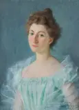PORTRET LWOWIANKI, PANNY MARII C. by Mieczysław Reyzner, 1899, pastel, papier, offered Oct 2015