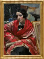 Wojciech Weiss, HISZPAńSKI SZAL, 1918, olej, płótno