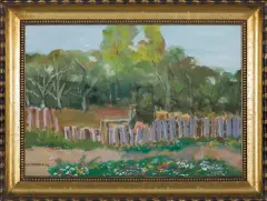 Henryk Uziemblo, OGRÓDEK, 1936, tempera, tektura