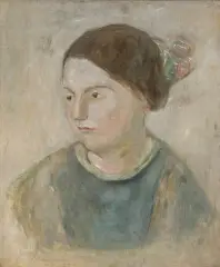 Tadeusz Makowski, DZIEWCZYNA Z KOKIEM, ok. 1919, olej, deska