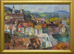 Franciszek Kmita, Laufenburg, 1997, olej, płótno