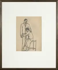 Ewa Kierska, Para, 1959, ołówek, papier