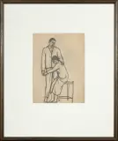 Ewa Kierska, Para, 1959, ołówek, papier