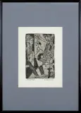 Leopold Lewicki, Masówka, 1932, akwaforta, papier