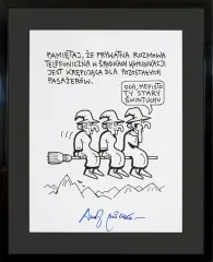 Andrzej Mleczko, Rysunek satyryczny, serigrafia, papier