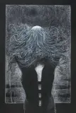 Czesław Podgórski, Łysa śpiewaczka, 1996, pastel olejny, papier