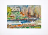 Sergiusz Grudkowski, Belweder, 1996, akwarela, papier