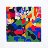 Próba wizualnego wtrącania się w system nerwowy by Zdzisław Otello Horodecki, akryl, karton, sold Aug 2015