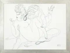 Leszek Rózga, Guru, 1987, tusz pióro, papier
