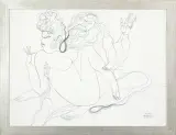 Leszek Rózga, Guru, 1987, tusz pióro, papier