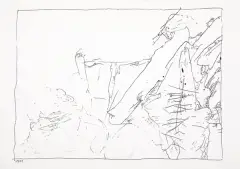 Bez tytułu by Jerzy Stajuda, tusz pióro, papier krem., offered Aug 2015