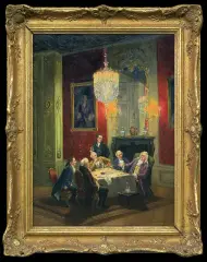 Albert Joseph Franke, DYSPUTA, olej, deska