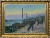 Franciszek Sunderland, WIECZÓR NAD KANAŁEM, 1927, olej, płótno