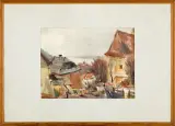 Tibor Czorba, Kazimierz Dolny, 1958, akwarela, papier