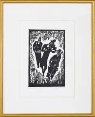 Jerzy Duda-Gracz, Muzykanci III, 1964, linoryt, papier