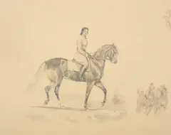 Amazonka by Ludwik Maciąg, ołówek, papier kremowy, sold Jun 2015