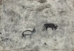 Henryk Musiałowicz, Sarenki, 1958, akwarela, tusz pędzel, papier