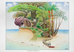 Jacek Yerka, Letnia Madera, 2015, kredki, ołówek, papier