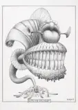 Szczerzyząb storczykowaty by Jacek Yerka, 2015, ołówek, papier, sold Jun 2015