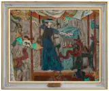 Juliusz Studnicki, SPEKTAKL (ZWARIOWANA ŚPIEWACZKA), 1965, olej, płótno