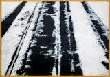 Tomasz Tatarczyk, DROGA W ŚNIEGU, 1997, gwasz, tusz pędzel, karton