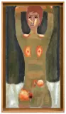 AKT by Jerzy Nowosielski, 1992, olej, płótno, offered Jun 2015