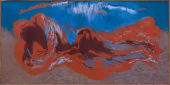 Jacek Waltos, PŁASZCZ MIŁOSIERNEGO SAMARYTANINA XIII, 1986, olej, płótno