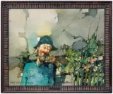 OKRUTNA LIRYKA GAZDY WOJTANKA (OBRAZ 1398) by Jerzy Duda-Gracz, 1990, olej, płyta pilśniowa, sold Jun 2015