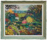 OGRÓD by Jan Szancenbach, 1998, olej, płótno, sold Jun 2015