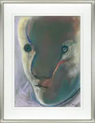GŁOWA by Stasys Eidrigevičius, pastel, karton, sold Jun 2015