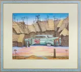 KOSMICZNA ZAGRODA by Jacek Yerka, 2003, pastel, papier, sold Jun 2015