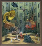 NARODZINY ŻYCIA by Jacek Yerka, 2001, akryl, płótno, offered Jun 2015