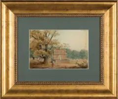 Anastazy Raczyński, Z PODRÓŻY DO TURCJI FONTANNA PUBLICZNA, 1814-1820, akwarela, tusz, ołówek papier