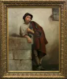 Tadeusz Popiel, CHŁOPIEC STAJENNY, 1883, olej, płótno