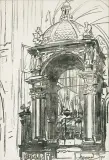 Leon Wyczółkowski, KONFESJA NAD GROBEM ŚW. STANISŁAWA, 1911, autolitografia, papier