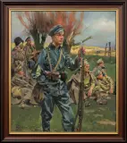 WNUK TYCH SPOD GROCHOWA I STOCZKA by Wojciech Kossak, 1916, olej, płótno, sold Jun 2015