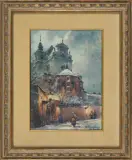 KOŚCIÓŁ ŚW. ANNY W WARSZAWIE by Władysław Chmieliński, akwarela, papier, sold Jun 2015