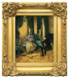 Samuel Hirszenberg, W SALONIE. FLIRT, 1888, olej, deska